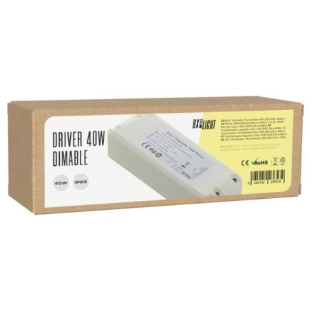 Driver LED DALI 40W, 50-76VDC, 600mA, Classe II, IP25