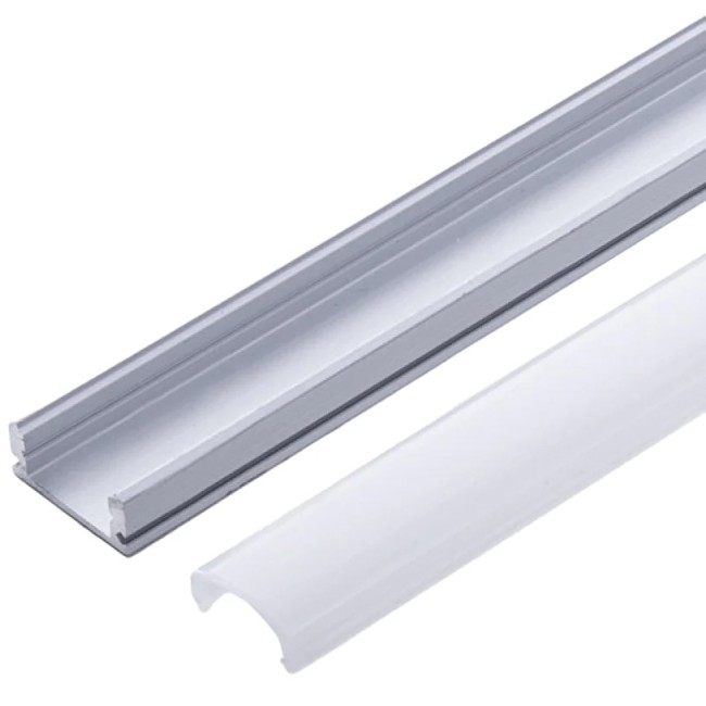 Profil en aluminium pour bande LED avec diffuseur opale de 1M