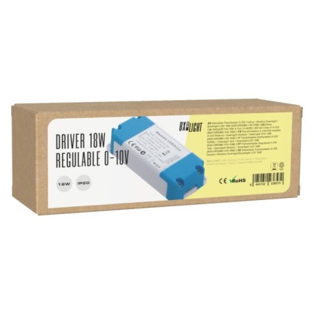 Driver réglable 18W, sortie 12-48VDC, 300mA, IP20, 0-10V