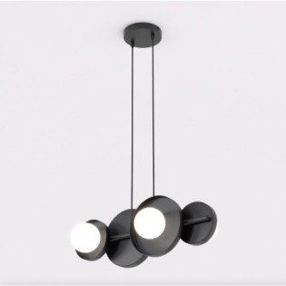 Suspension Aurevo noire (4 lumières)