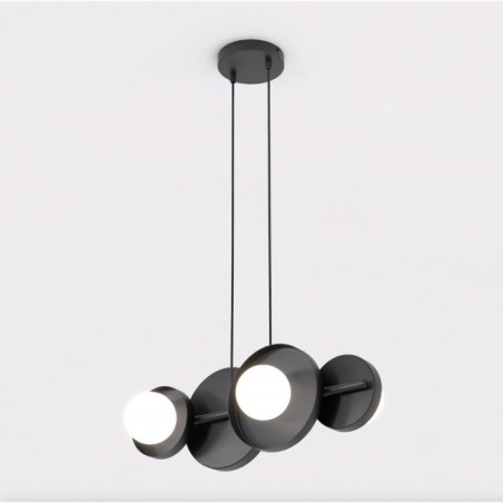 Suspension Aurevo noire (4 lumières)