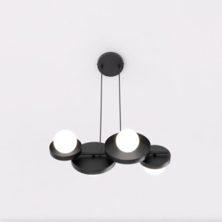 Suspension Aurevo noire (4 lumières)