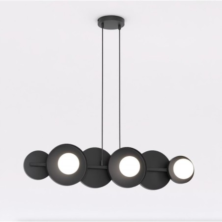 Suspension Aurevo noire (6 lumières)