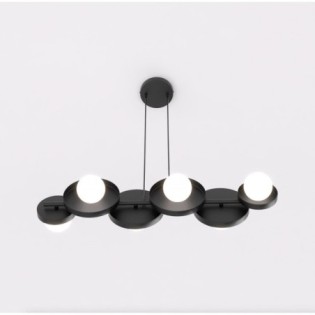 Suspension Aurevo noire (6 lumières)