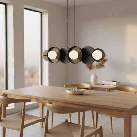 Suspension Aurevo noire (6 lumières)
