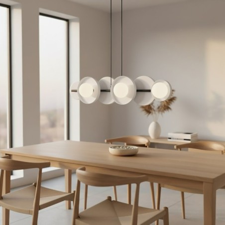 Suspension Aurevo blanche (6 lumières)