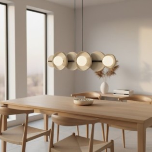 Suspension Aurevo moka (6 lumières)