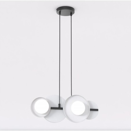 Suspension Aurevo gris (4 lumières)