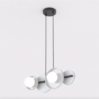 Suspension Aurevo gris (4 lumières)