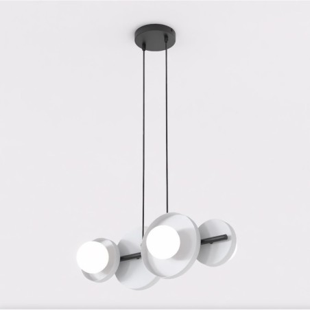 Suspension Aurevo gris (4 lumières)