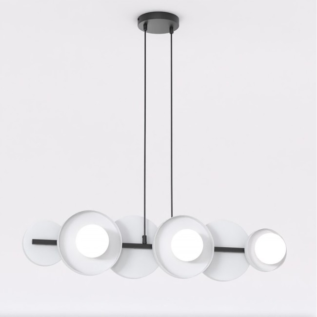 Suspension Aurevo gris (6 lumières)