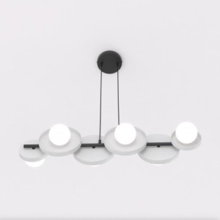 Suspension Aurevo gris (6 lumières)