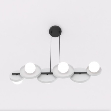 Suspension Aurevo gris (6 lumières)