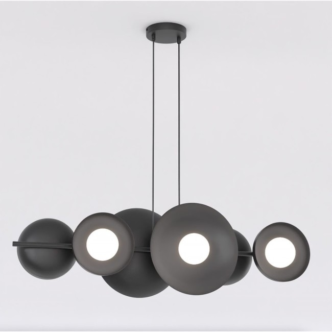 Suspension Cirion noire (6 lumières)