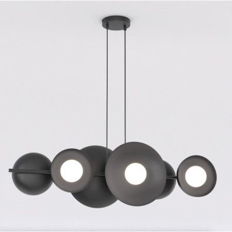 Suspension Cirion noire (6 lumières)