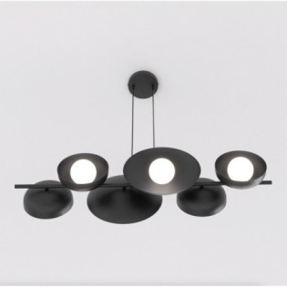 Suspension Cirion noire (6 lumières)