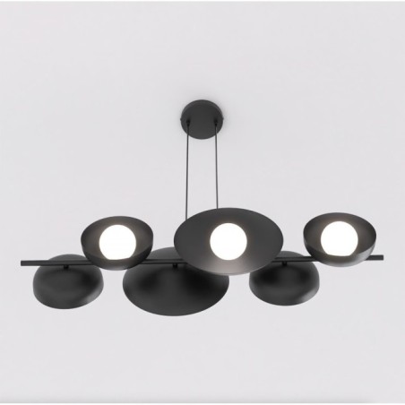 Suspension Cirion noire (6 lumières)