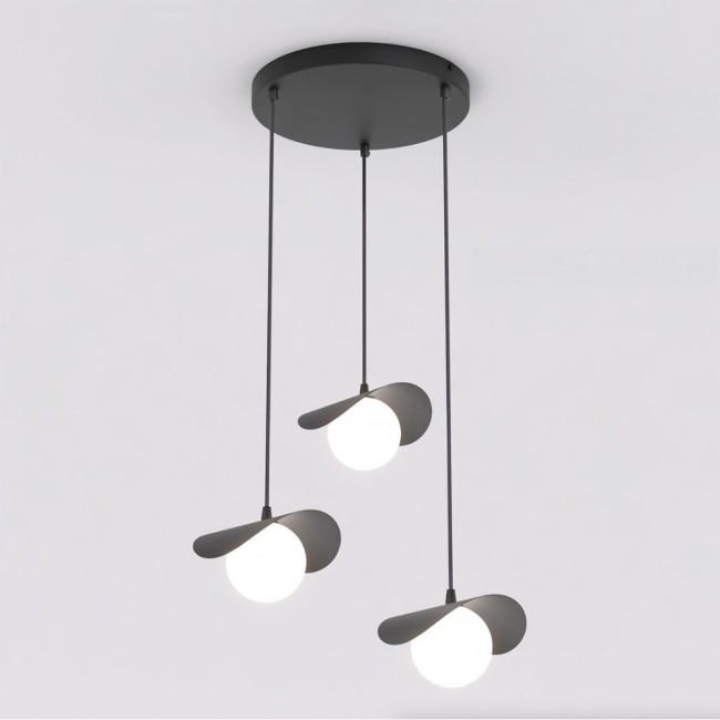 Suspension Serelia noire (3 lumières)