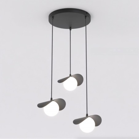 Suspension Serelia noire (3 lumières)