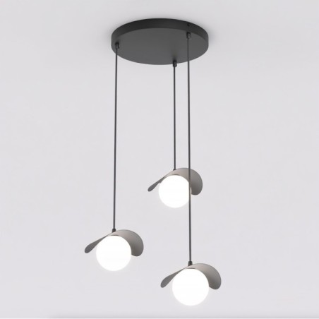 Suspension Serelia noire (3 lumières)
