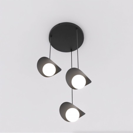 Suspension Serelia noire (3 lumières)