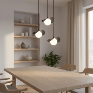 Suspension Serelia noire (3 lumières)