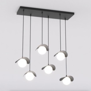 Suspension Serelia noire (6 lumières)