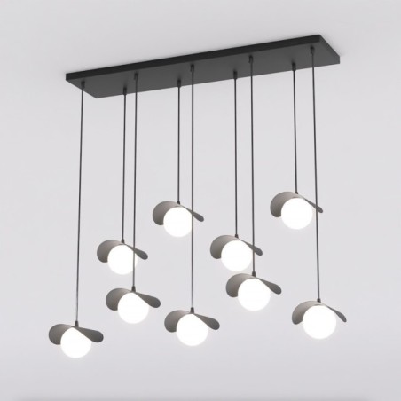 Suspension Serelia noire (9 lumières)