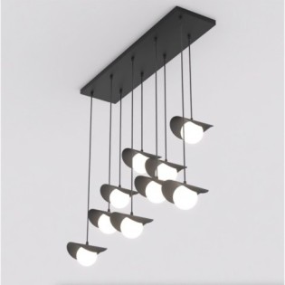Suspension Serelia noire (9 lumières)