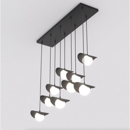 Suspension Serelia noire (9 lumières)
