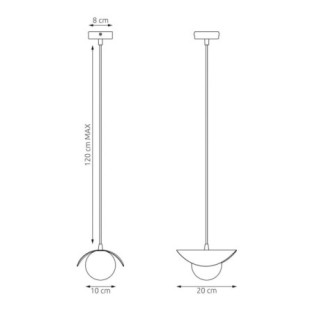 Suspension Serelia blanche.