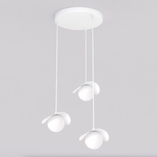 Suspension Serelia blanche (3 lumières)