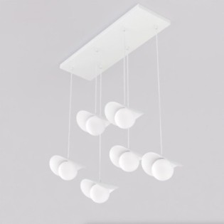 Suspension Serelia blanche (6 lumières)