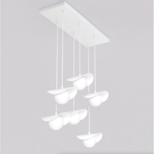 Suspension Serelia blanche (6 lumières)