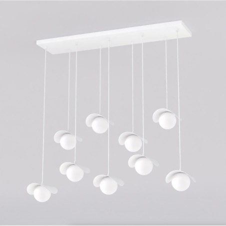 Suspension Serelia blanche (9 lumières)