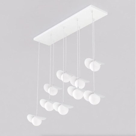Suspension Serelia blanche (9 lumières)