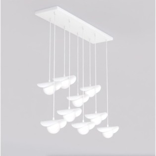 Suspension Serelia blanche (9 lumières)