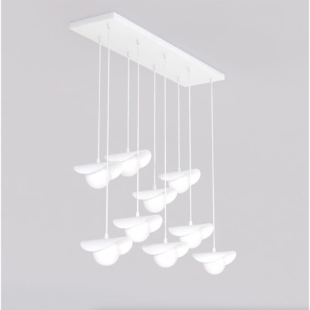 Suspension Serelia blanche (9 lumières)