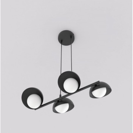Suspension Nordessa noire (4 lumières)