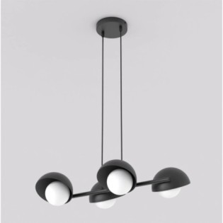 Suspension Nordessa noire (4 lumières)