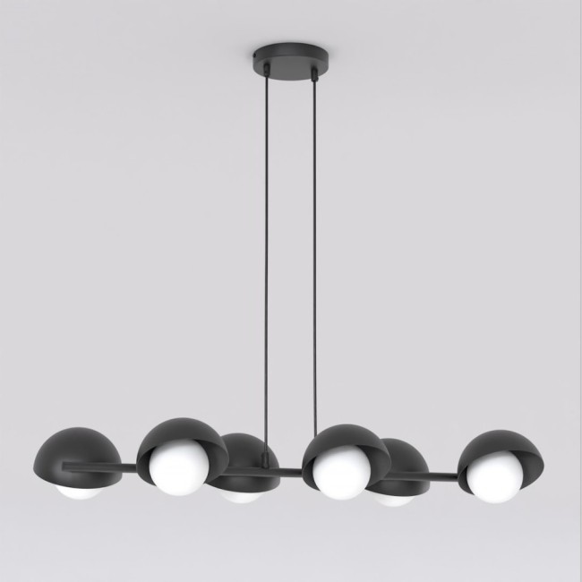 Suspension Nordessa noire (6 lumières)