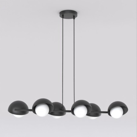 Suspension Nordessa noire (6 lumières)