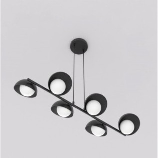 Suspension Nordessa noire (6 lumières)