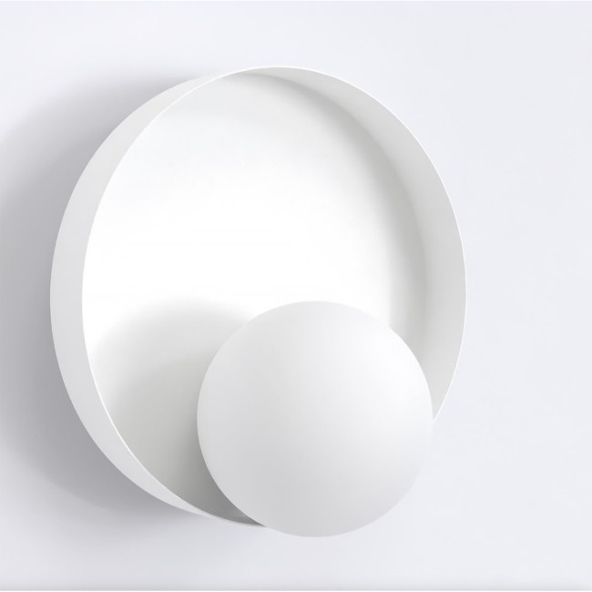 Applique mural Halvia blanc.