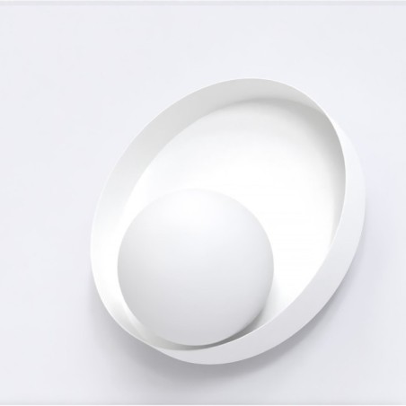 Applique mural Halvia blanc.