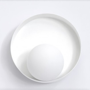 Applique mural Halvia blanc.