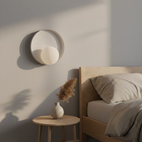 Applique mural Halvia blanc.