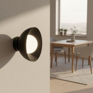 Applique mural Lumora noir.