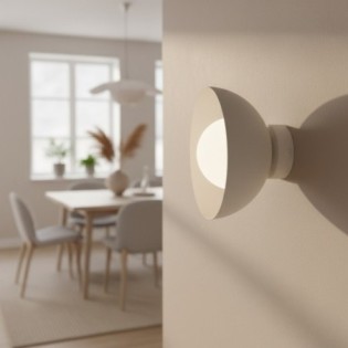 Applique mural Lumora blanc.