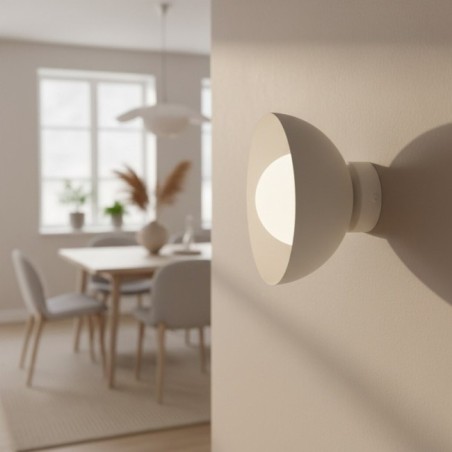Applique mural Lumora blanc.